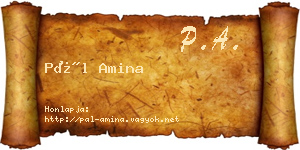 Pál Amina névjegykártya