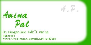 amina pal business card